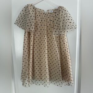Charming Cream Polka Dot Kids Dress